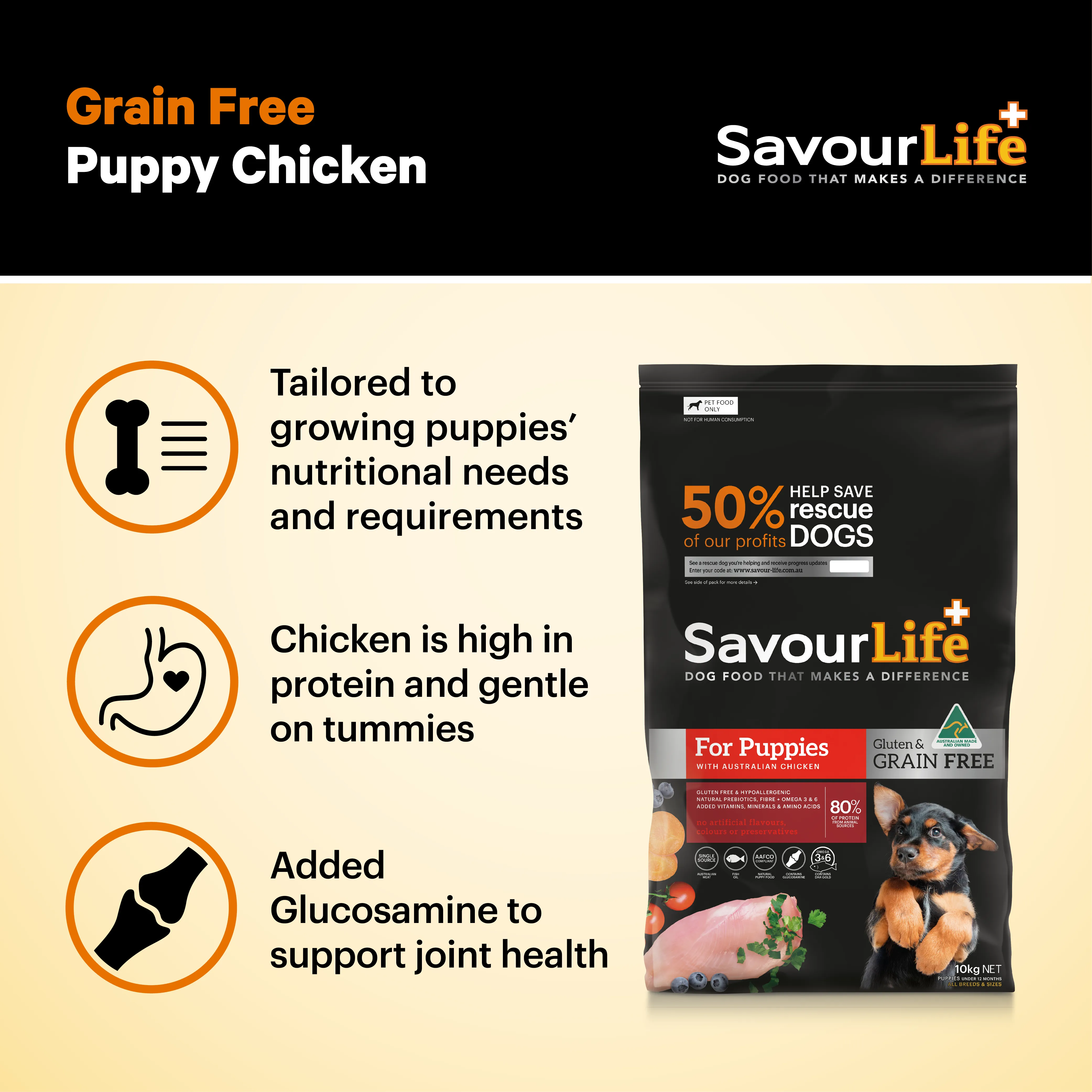 SavourLife - Grain Free Chicken Puppy Dry Food (2.5kg)