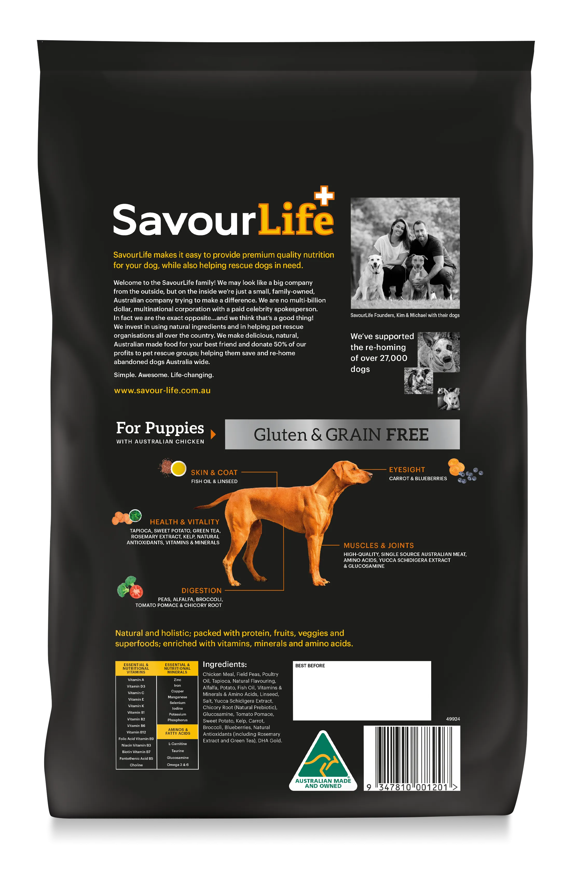 SavourLife - Grain Free Chicken Puppy Dry Food (2.5kg)