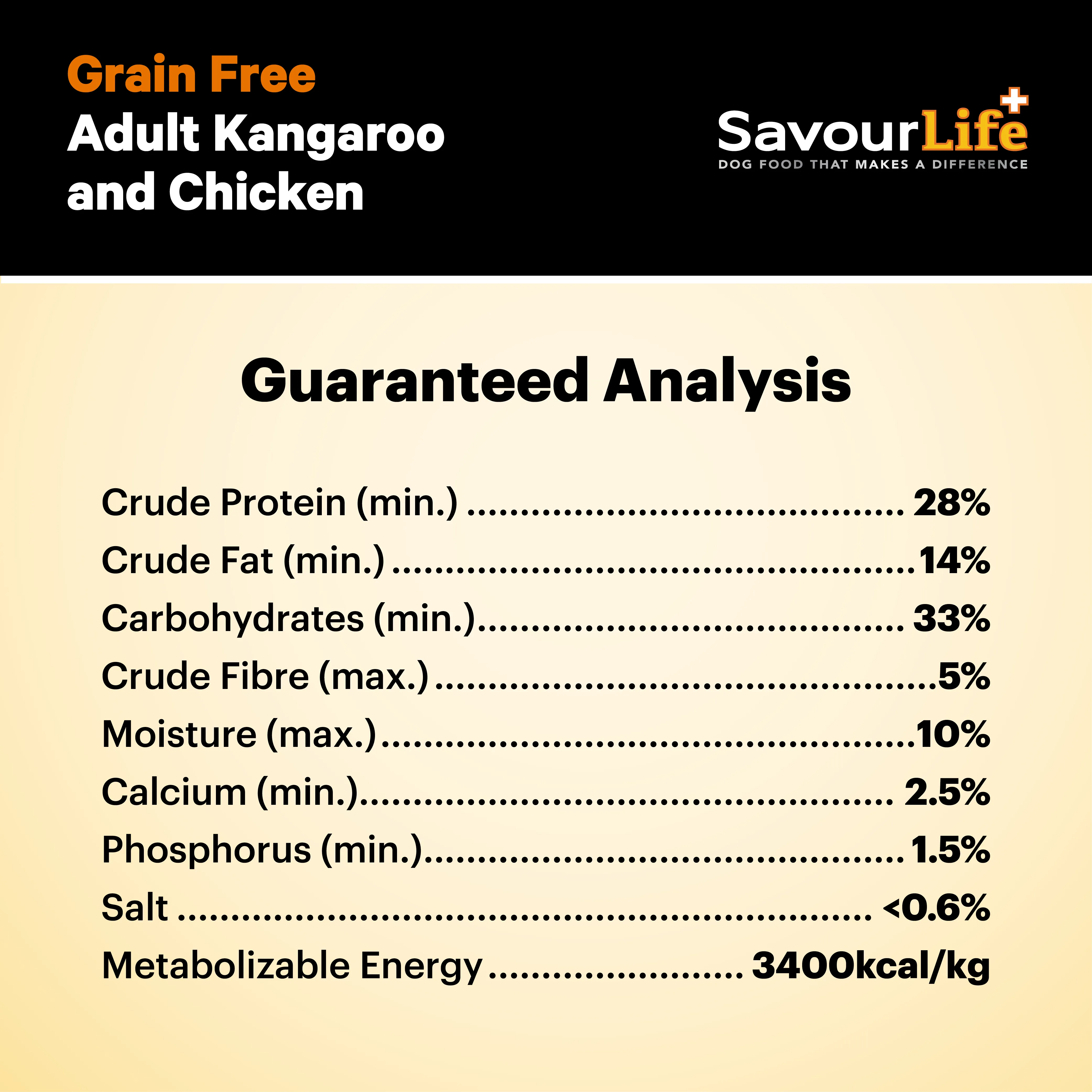 SavourLife - Grain Free Kangaroo & Chicken Dog Dry Food (10kg)