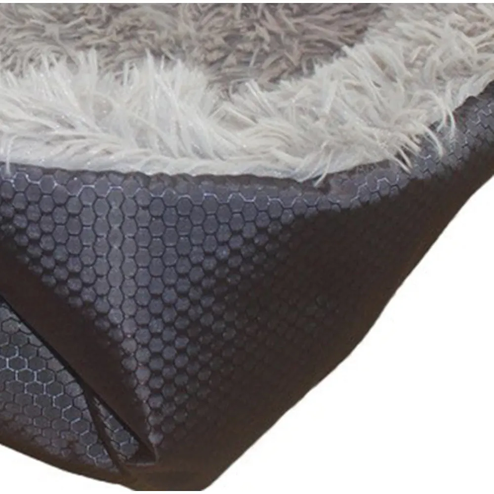 SOGA 2X Black Dual purpose Cushion Nest Cat Dog Bed Warm Plush Kennel Mat Pet Home Travel Essentials