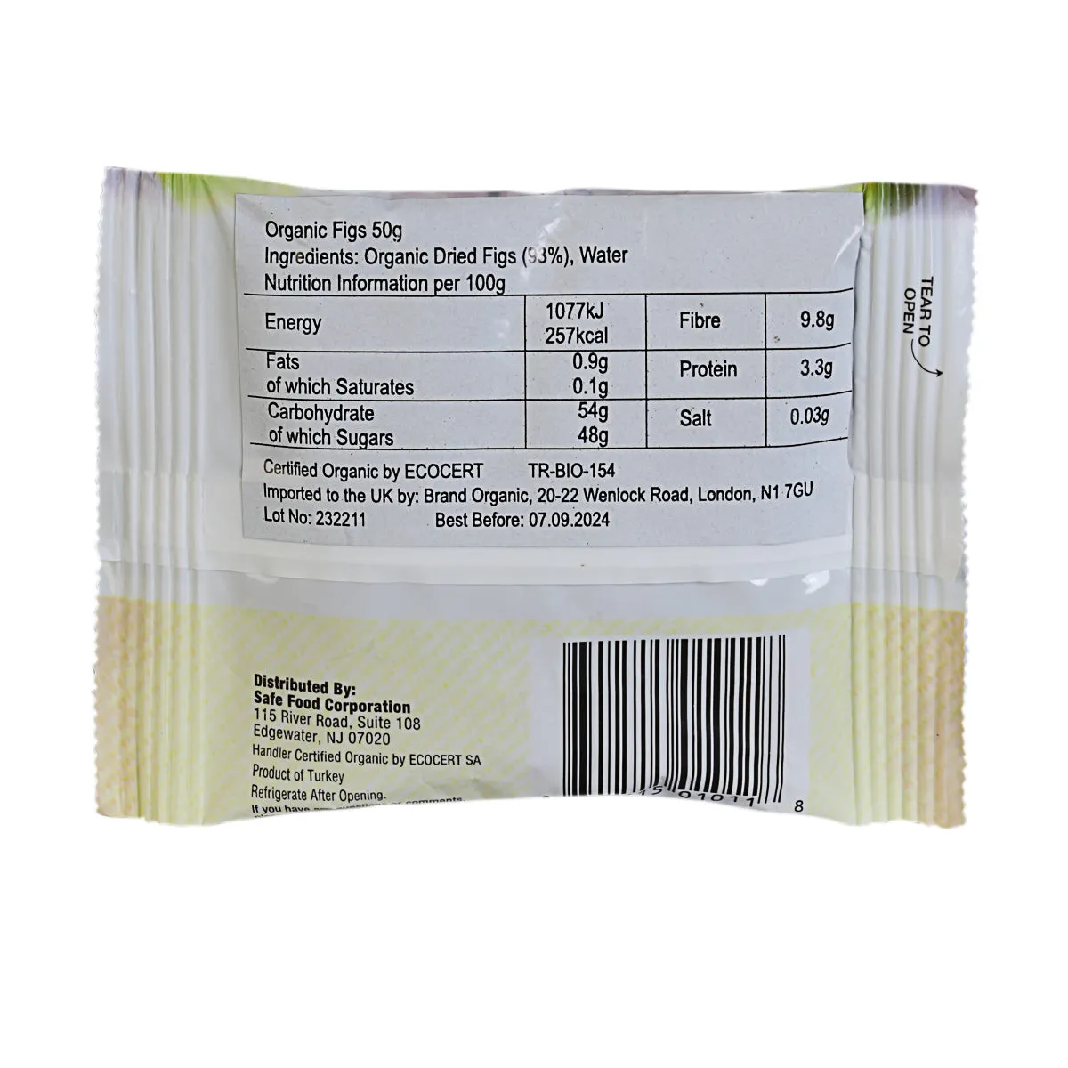 Sunny Fruit Organic Dried Figs 50g