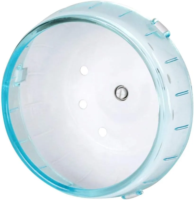 Super Mute Spinner Exercise Wheel - Silent 4.7 Inch Spinner for Small Hamsters, Gerbils, or Mice (Blue)