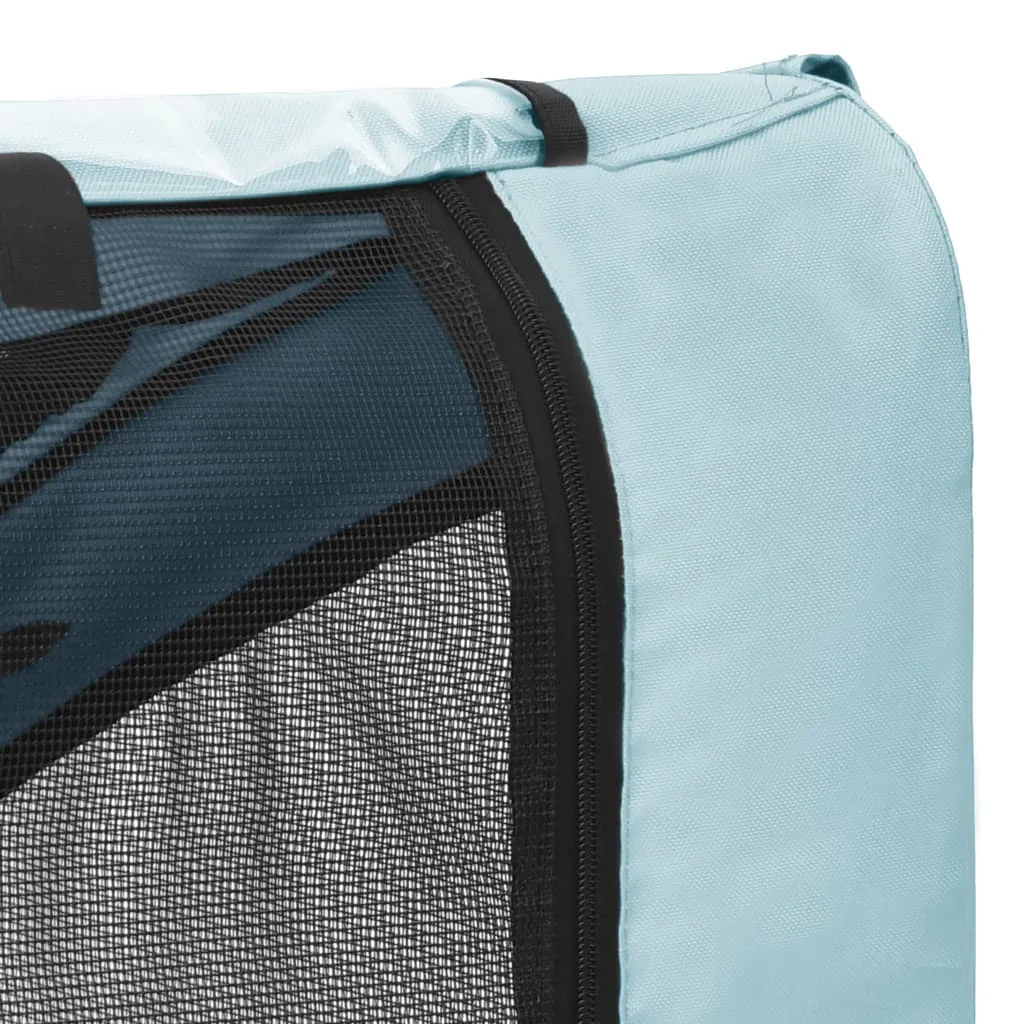 vidaXL Pet Bike Trailer Blue and Black