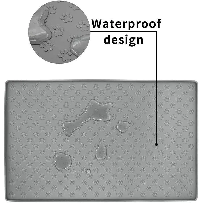 Waterproof Non-Slip Pet Food Mat Silicone Pet Food Drinking Mat