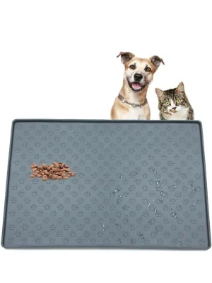 Waterproof Non-Slip Pet Food Mat Silicone Pet Food Drinking Mat