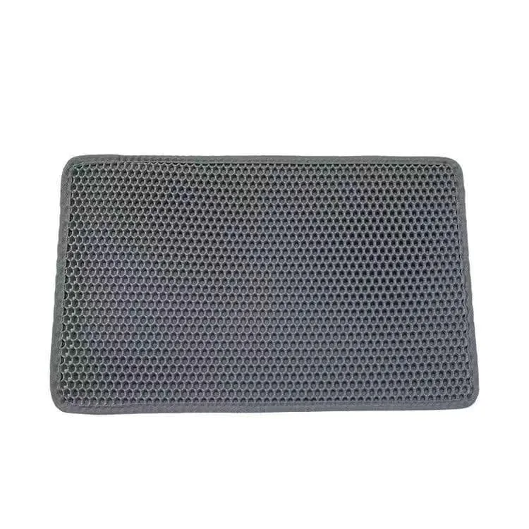 Waterproof Pet Cat Litter Mat - Double Layer Pet Litter Box Mat