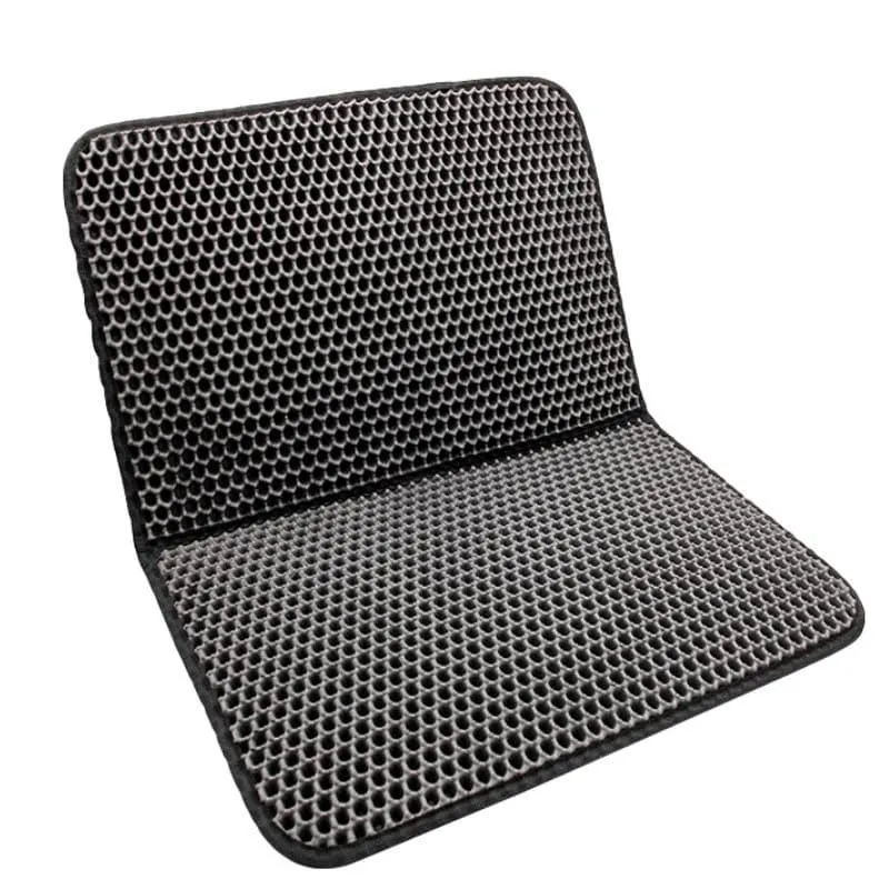 Waterproof Pet Cat Litter Mat - Double Layer Pet Litter Box Mat