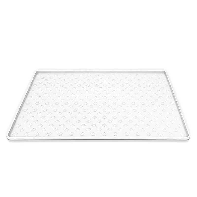 Waterproof Pet Food Placemat for Food and Water bowl - Feed Mat - Cat Dog - Non-Slip Silicone Mat - Pet Bowl Pad Feeder Mats