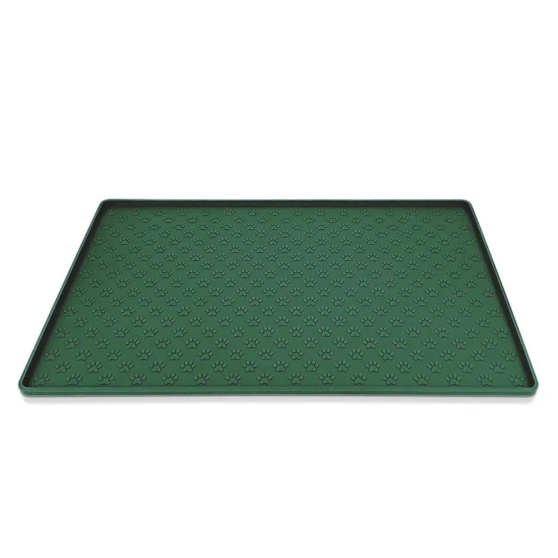 Waterproof Pet Food Placemat for Food and Water bowl - Feed Mat - Cat Dog - Non-Slip Silicone Mat - Pet Bowl Pad Feeder Mats