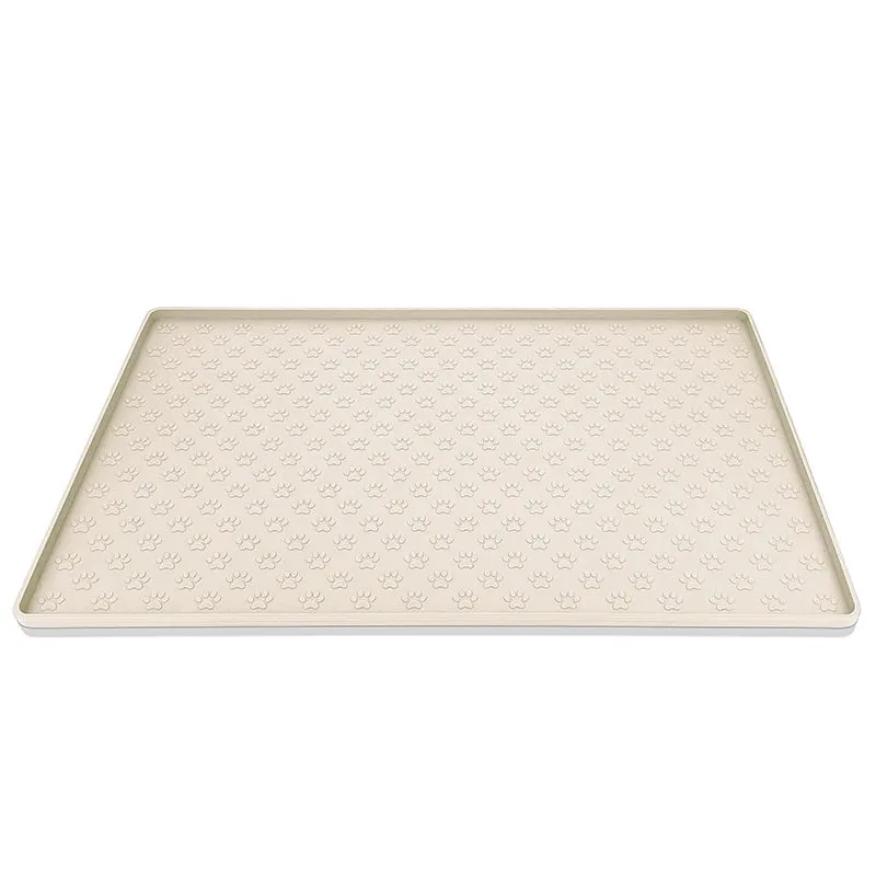 Waterproof Pet Food Placemat for Food and Water bowl - Feed Mat - Cat Dog - Non-Slip Silicone Mat - Pet Bowl Pad Feeder Mats