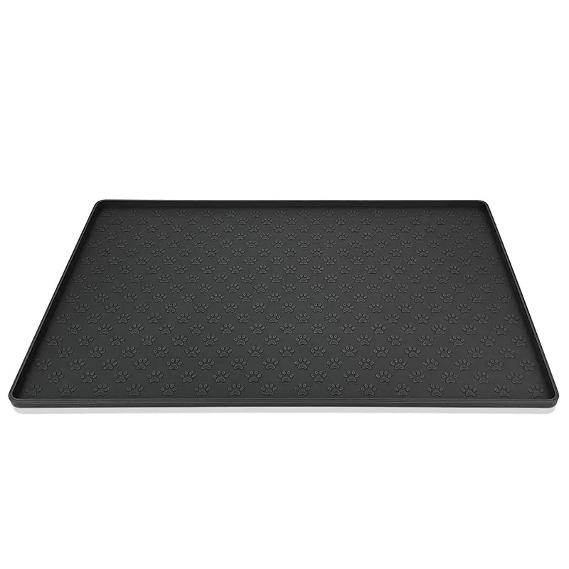 Waterproof Pet Food Placemat for Food and Water bowl - Feed Mat - Cat Dog - Non-Slip Silicone Mat - Pet Bowl Pad Feeder Mats