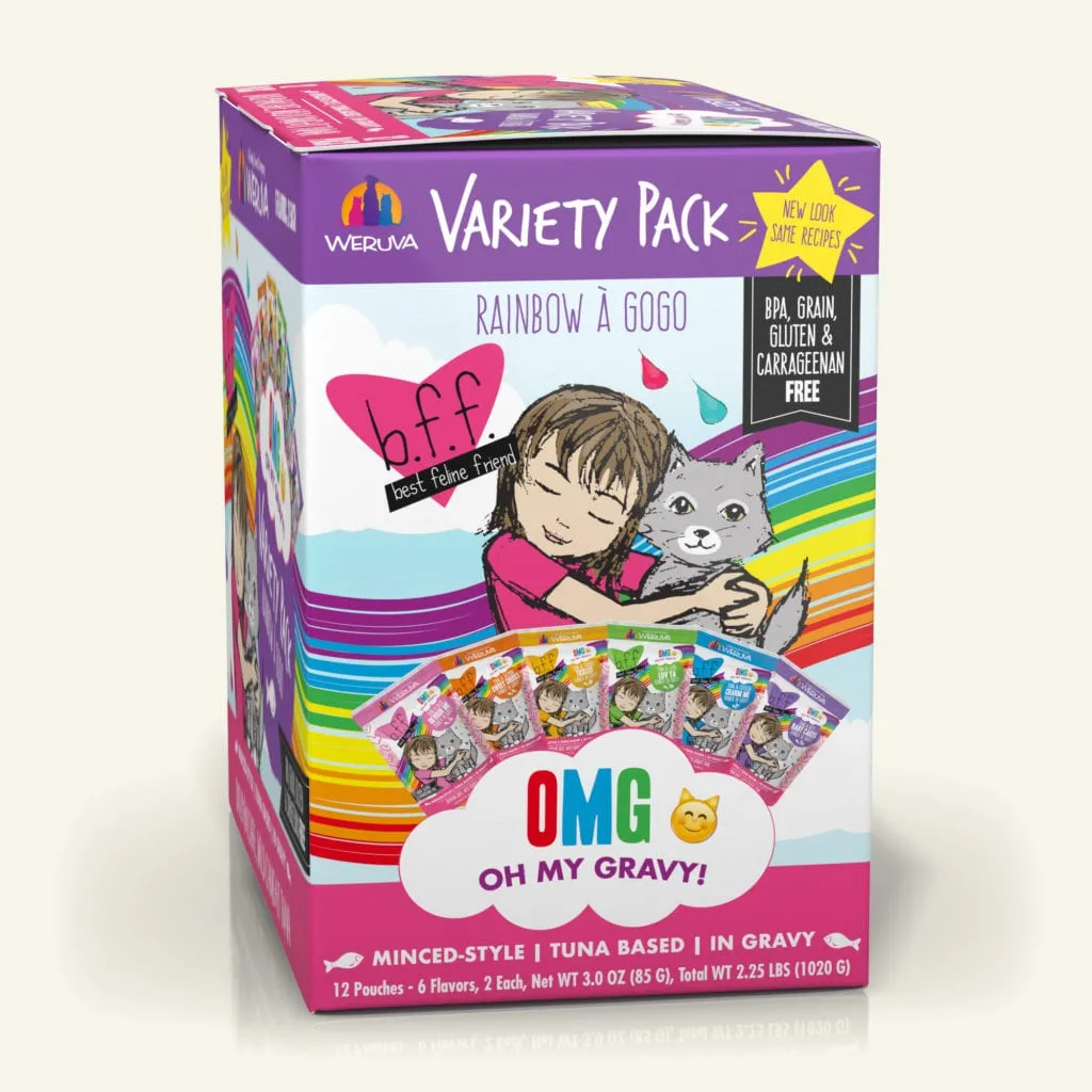 Weruva BFF Oh My Gravy! Cat Food (Wet) - VARIETY PACK - Rainbow A GoGo