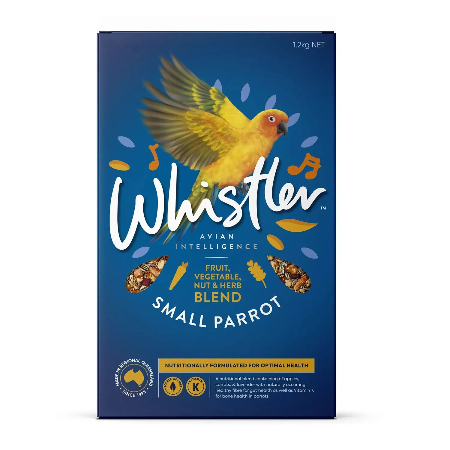Whistler Small Parrot Fruit, Vegetable, Nut & Herb Blend 1.2kg